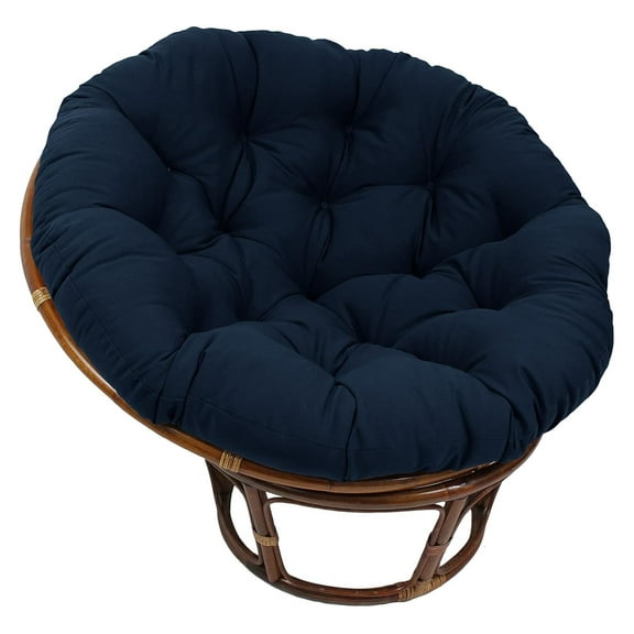 CintBllTer Twill Papasan Cushion, 44" x 6" x 44", Navy