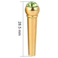 thumbnail image 4 of 6Pcs Brass Made Guitar Bridge Pins with Crystal Glass Dot Decor Music Instrument Parts Green, 4 of 8