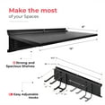 thumbnail image 4 of Sistema De Almacenamiento De Pared Para Garaje De Alta Resistencia | Estante Organizador De Herramientas Montado En La Pared Con Estantes | Kit De Montaje De 10 Piezas | Incluye Ganchos De Doble Capa, 4 of 7