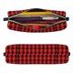 thumbnail image 2 of Easygdp Retro red and Black Houndstooth para Estuche de Lápices de Cuero, Estuche de Papelería de Cuero, Estuche de Gran Capacidad con Cremallera, 2 of 7