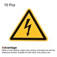 thumbnail image 3 of Unique Bargains Triangle Electrical Shock Risk Warning Sign Self Adhesive Yellow 40mm 10pack, 3 of 4