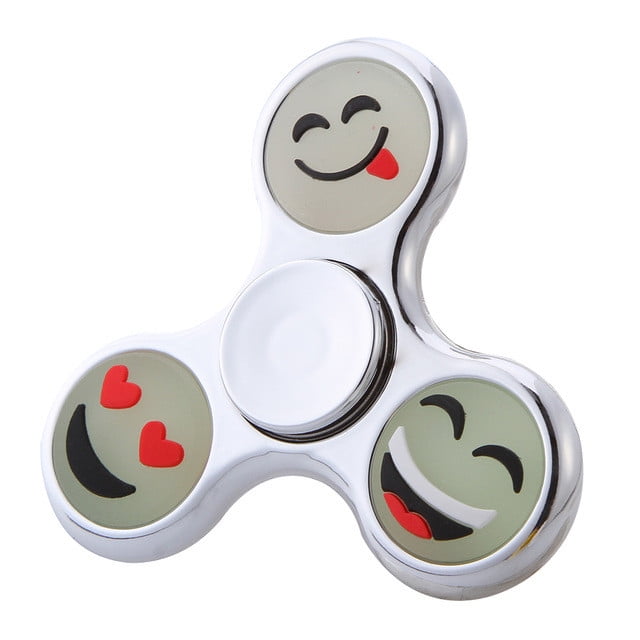 Details about / Fidget Spinner Hand Spinner anti Stress Toy Glow IN The Dark Metallic