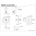 thumbnail image 2 of Kingston Brass KB3631AX Balance de Pression Baignoire et Robinet de Douche - Chrome Poli, 2 of 2