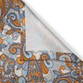 thumbnail image 3 of Ambesonne Vintage Kitchen Curtains, Paisley Inspired, 55"x39", Orange Pale Blue Cream, 3 of 3