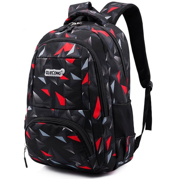 Fashion trend youth leisure travel backpack,Black red