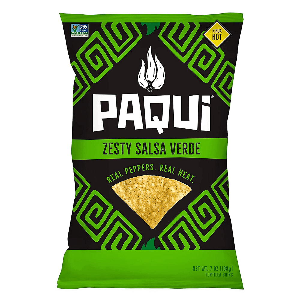Paqui Zesty Salsa Verde Tortilla Chips, 7 oz [Pack of 5]