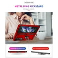 thumbnail image 4 of For Samsung Galaxy Z Fold 3 Case ,Heavy Duty Shockproof Body Phone Cover Built in Metal Rotated Magnetic Ring Holder Kickstand,Dropproof,Dustproof,Dual Layer Military-Grade Drop protection,Red, 4 of 7