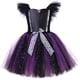 thumbnail image 5 of Vestido con tutú de la Reina Malvada Malefice para niñas, con alas de cuernos, vestido de fantasía brillante para niñas, disfraz de bruja oscura del diablo para Halloween para niños, 5 of 5