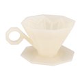 thumbnail image 4 of ZOUSSIQI Filtre à Café en Résine Sans Papier Réutilisable Octogonal pour Cafetière avec Poignée pour V60 Beige JU316-72974, 4 of 13