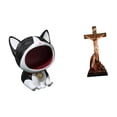 thumbnail image 1 of Estatua de gato con forma de cuenco para llaves, adorno de resina para entrada, estatua de escritorio, figura de la Madre María, almacenamiento decora, 1 of 8