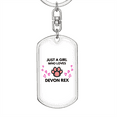 thumbnail image 5 of Girl Loves Devon Rex White Cat Stainless Steel or 18k Gold Premium Swivel Dog Tag Keychain, 5 of 16