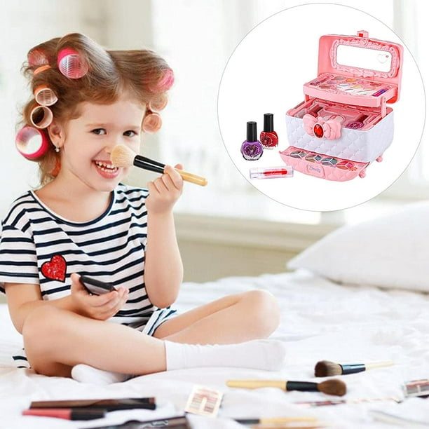 Enfants Fille Lavable Maquillage Cosmétique Jouets Kit avec Sac à