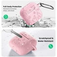thumbnail image 5 of Comvin for Apple AirPods 4 Case Cover 2024, Cute Flower Engraved Silicone Case for AirPods 4 Case with Cleaner Kit & Keychain for Women Girls, Pink, 5 of 8