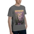 thumbnail image 2 of Bingfone Dog In Lavender Flowers Men'S Loose Fit Short-Sleeve Pocket T-Shirt, 2 of 7