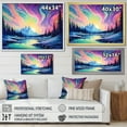 thumbnail image 4 of Designart "Kawaii Borealis Landscape I" Aurora Borealis Picture Framed Wall Art Living Room, 4 of 5