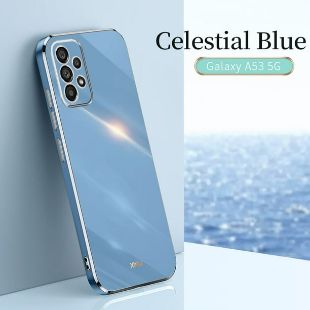 Funda de teléfono de silicona enchapada de Color sólido para Samsung Galaxy A13, A23, A33, A53, A73, A14, A34, A54, A04, A04E, A24, 4G, 5G, funda cuadrada suave xuanjing unisex