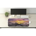 thumbnail image 2 of Tropical Computer Mouse Pad, Sunset at the Beach Horizon on Island Idyllic Weather Landscape, Rectangle Non-Slip Rubber Mousepad Large, 31" x 12" Gaming Size, Mauve Salmon Lilac, by Ambesonne, 2 of 2