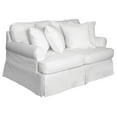 thumbnail image 3 of Slipcovered Loveseat - Comfortable Living Room Sofa with Removable Covers, 3 of 6