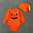 thumbnail image 7 of Vividxx Baby Halloween Boy Girl Cute Pumpkin Romper Jumpsuit Warm Footed Halloween Onesie Solid Color Newborn O-Neck Lovely Dailywear, 7 of 7