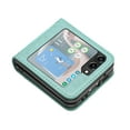 thumbnail image 2 of TECH CIRCLE for Samsung Galaxy Z Flip 6 Case 6.7" 2024, PU Leather Protective Phone Case with Credit Card Holder Slot, Lightweight Durable Cute Butterfly Cover with Lanyard for Women Men, Green, 2 of 4