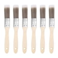 thumbnail image 1 of Uxcell 6Pcs Cepillos para Pintar 1" Planos y Cepillos para Chips para Pintura DIY, Muebles, Cercas, Decks, Molduras de Pared, Marrón, 1 of 6