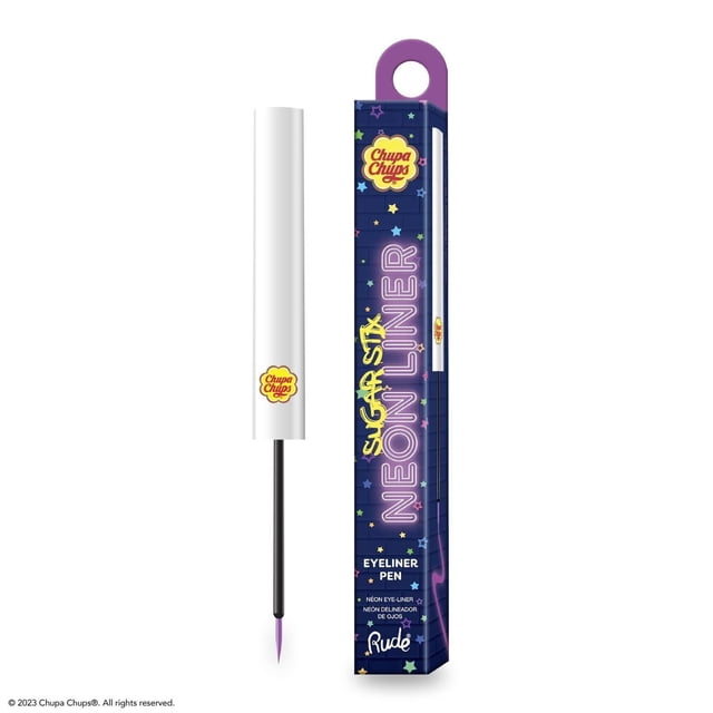 RUDE Delineador de Ojos Activado Chupa Chups Sugar Stix Neon Grapping Grape