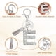 thumbnail image 3 of Llave de letra inicial Uxcell con borlas y perlas, llavero de letra E brillante con strass y anillo para llaves, bolso, carteras, llaves de coche, taza, plata, 3 of 7