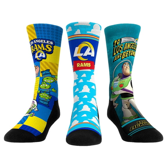 Unisex Rock Em Socks Los Angeles Rams Toy Story 3-Pack Crew Socks
