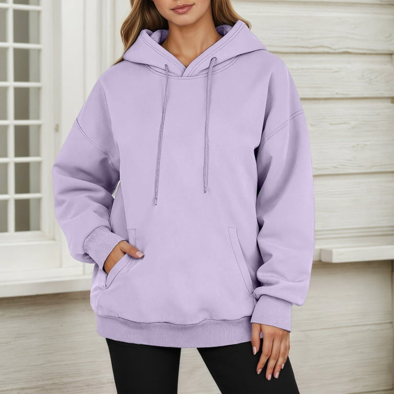 Yuannlog Womens Hoodies Casual Pullover Hoodie Long Sleeve