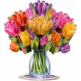 thumbnail image 2 of KALAKALA 3D Flower Bouquet Pop Up Mother's Day Card, with Daisy Delight Forever Flowers Keepsake, Gift for Mothers Day, Birthday, Graduation, Get Well, Thank You, All Occasion - Oversized 10", 2 of 4