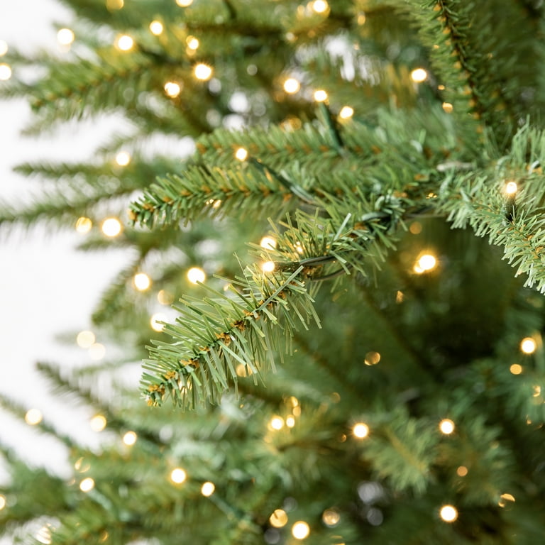 9' Pre-Lit Milford Pine Green Artificial Christmas Tree with