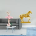 thumbnail image 2 of CarpNettore Ballerina Girl Resin Figurine Horse Sculpture Animal Statue Birthday Gift Novelty Souvenir Desktop Ornament Engraved Resin Figurines for Office Study Room Home Decor Bookshelf, 2 of 8