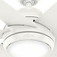 thumbnail image 2 of Hunter 52 inch Indoor Ceiling Fan with LED Light and Remote Control - Modern White Ceiling Fan, Standard Mount, 6 Blades, For Bedroom, Living Room, or Kitchen, Quiet - Sotto 50977, Fresh White, 2 of 17