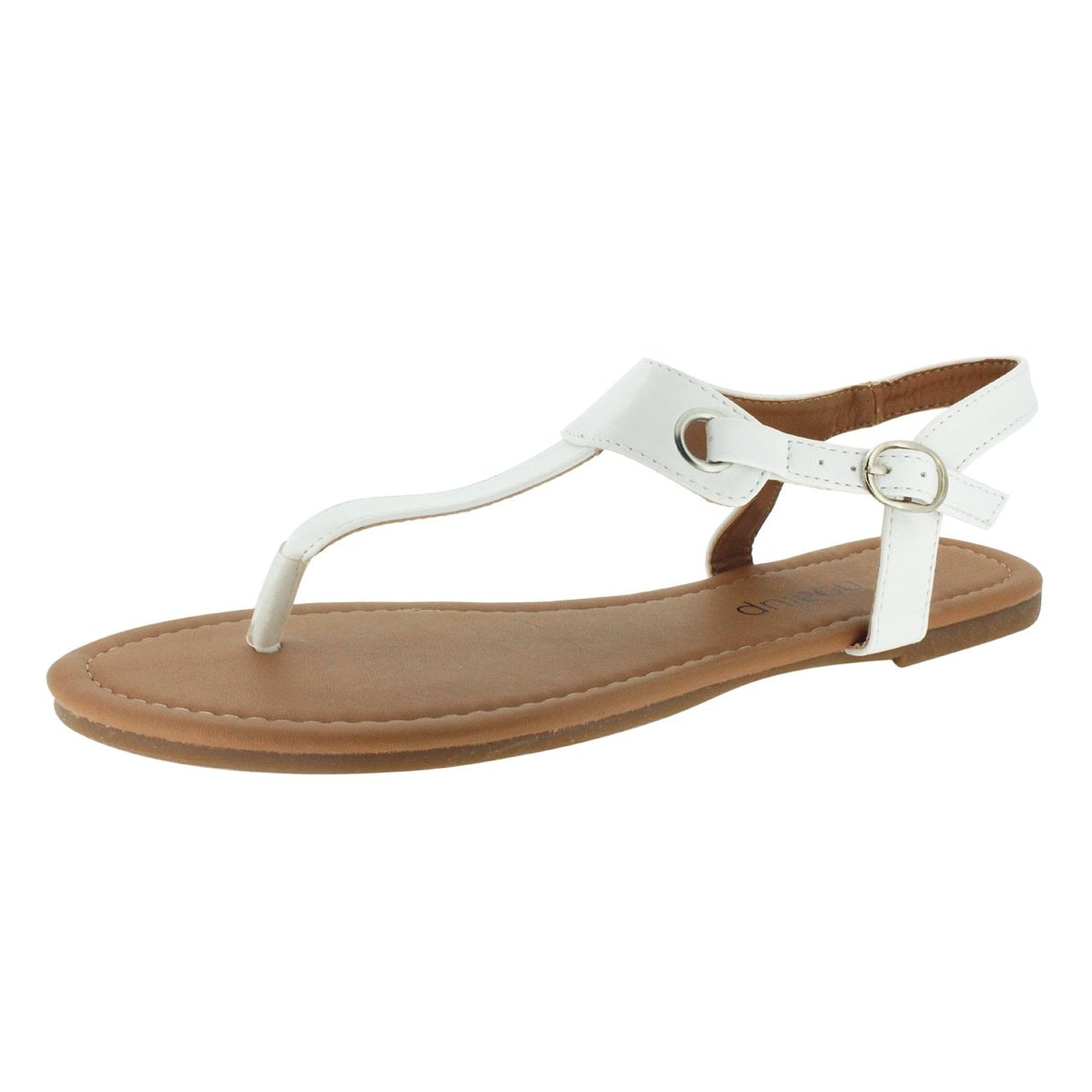 white flat sandals womens