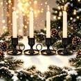 thumbnail image 4 of Halloween Candle Holders with Handles,Black Taper Candlestick Holder for Dining Table, Fireplace Mantel, Christmas and Home Decor, 4 of 7