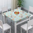 thumbnail image 3 of Square Tablecloth with Elastic Edges 36 * 36 Inch Pioneer Waterproof Small Roses Table Cover Washable Indoor and Outdoor for Party Kitchen Dinner Banquet Patio Picnic, 3 of 6