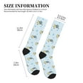 thumbnail image 2 of Lsque Cartoon Turtle Pattern Sport Compression Socks for Men & Women 15-20 mmHg Knee High Nurse Pregnant Running Medical and Travel Athletic, 2 of 6