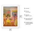 thumbnail image 2 of Chennai India - The Lovers Ceremony - Vintage Indian Miniature Painting by David May c.1981 - Bamboo Fine Art 290gsm Paper Print (Unframed) 24x32in, 2 of 4