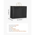 thumbnail image 2 of 100 Count Black Kraft Paper Bag with Handles 16x6x12 in - Party Supplies, Grocery & Boutique Bags, 2 of 10