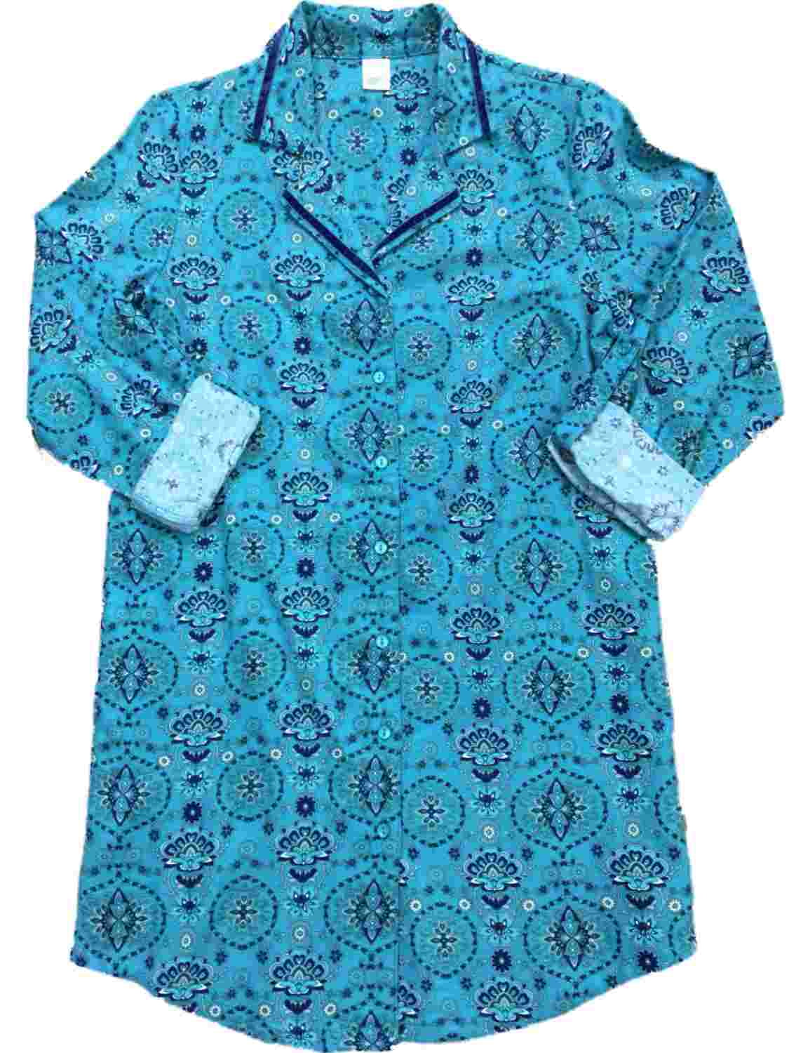 button up night gown
