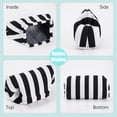 thumbnail image 4 of WANDF Clutch Purse for Women,Woven Striped Dumpling Bag for Ladies,Knit Evening Bags Handbags(Black White Pinstripe), 4 of 7