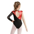 thumbnail image 2 of Alvivi Gymnastic Leotard for Girls Long Sleeve Metallic Rhinestone Ballet Dance Skating Leotard Bodysuit Red 12, 2 of 7