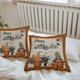 thumbnail image 4 of Outdoor Waterproof Pillow Covers Vintage Halloween Gnome Pumpkin Decorative Throw Pillow Protectors,Ghost Bat on Linen Pillowcase Cushion Cases for Patio Sofa Garden Couch,20x20in,Pack of 2, 4 of 9