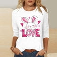 thumbnail image 2 of Camisetas Casuales de las Mujeres Impresas 3/4 Manga Cuello Redondo Blusa, Moda Ligera Superior para el Hogar Y el Uso Diario, Cómoda Imitación de la Tela Del Estante, 2 of 5