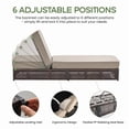 thumbnail image 3 of Giantfurnni Patio Wicker Chaise Lounges Set of 2, Outdoor Cushioned Reclining Lounger Chairs with Adjustable Backrest for Poolside Porch Deck, Beige, 3 of 9