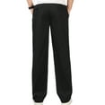 thumbnail image 2 of Fangasis Men Pants Mid Waisted Bottoms Elastic Waist Trousers Mens Plain Loungewear Fitted Yoga Black XL, 2 of 3
