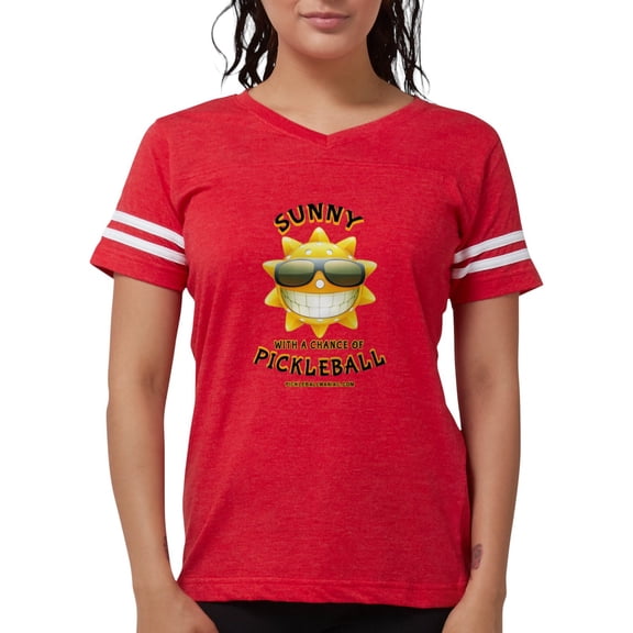 CafePress - Pickleball Sun With A Chance Of Pickleball T Shirt - Womens Football Shirt