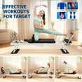 thumbnail image 4 of Machine de Pilates Pliable avec Planche de Saut, Ressorts Robustes Résistance Réglable, Équipement de Gym à Domicile Professionnel pour Tout le Corps, Blanc, 4 of 8