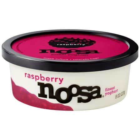 Noosa Yoghurt, Whole Milk Yogurt, Velvety Smooth & Creamy, Raspberry, 8 oz Tub