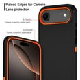 thumbnail image 3 of I-HONVA Compatible with iPhone Air Case,3-Layer Heavy Duty Drop Protection Anti-Slip Bumper Rugged Shockproof Dustproof Protection 6.9 inch Phone Case,Black Orange, 3 of 7